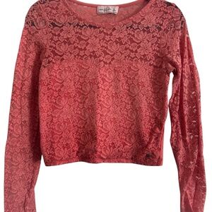 Abercrombie & Fitch Coral‎ Lace Blouse